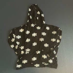 Terez Hoodie, black with Silver Snowflakes, medium, Excellent condition
